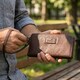 Мужской кожаный клатч для карт купюр и документов SHVIGEL 19121 Коричневый фото