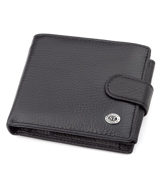 Мужской кошелек ST Leather 18334 (ST102) натуральная кожа Черный фото