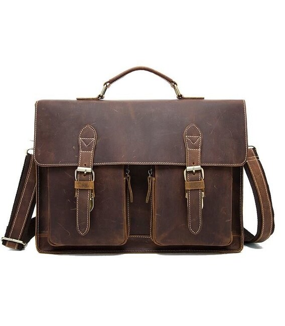 Портфель чоловічий зі шкіри Vintage 14774 Коричневий