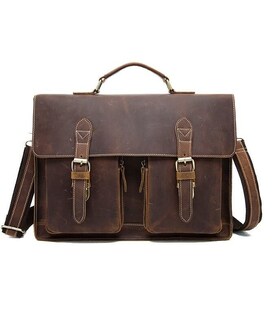 Портфель мужской из кожи Vintage 14774 Коричневый фото