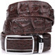 Ремень-автомат CROCODILE LEATHER 18235 из натуральной кожи крокодила (каймана) Коричневый фото