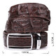 Ремень-автомат CROCODILE LEATHER 18235 из натуральной кожи крокодила (каймана) Коричневый фото