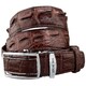 Ремень-автомат CROCODILE LEATHER 18235 из натуральной кожи крокодила (каймана) Коричневый фото