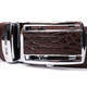 Ремень-автомат CROCODILE LEATHER 18235 из натуральной кожи крокодила (каймана) Коричневый фото