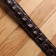 Ремень-автомат CROCODILE LEATHER 18235 из натуральной кожи крокодила (каймана) Коричневый фото
