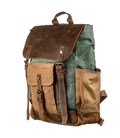 Рюкзак с боковыми карманами canvas Vintage 20112 Светло-серый