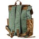 Рюкзак с боковыми карманами canvas Vintage 20112 Светло-серый фото