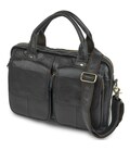 Сумка для ноутбуку з натуральної шкіри Vintage 14868 Чорна