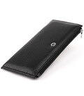 Горизонтальный тонкий кошелек из кожи унисекс ST Leather 19324 Черный