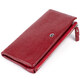 Кошелек-клатч из кожи с карманом для мобильного ST Leather 19311 Бордовый фото