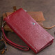 Кошелек-клатч из кожи с карманом для мобильного ST Leather 19311 Бордовый фото