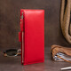 Оригинальный кошелек кожаный женский на хлястике с кнопкой ST Leather 19281 Красный фото