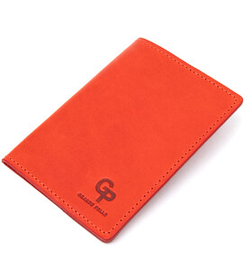 Яркая кожаная обложка на паспорт GRANDE PELLE 11483 Красный фото