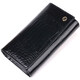 Лаковый женский кошелек с визитницей ST Leather 19403 Черный фото
