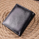 Компактный бумажник для денег из натуральной гладкой кожи ST Leather 19418 Черный фото