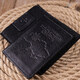 Обложка из глянцевой кожи на военный билет Карта GRANDE PELLE 16777 Черная фото
