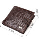 Модный мужской кошелек из натуральной кожи тиснением под крокодила CANPELLINI 21878 Коричневый фото