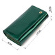 Лакированный женский кошелек с блоком для визиток из натуральной кожи ST Leather 19424 Зеленый фото