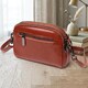 Глянцевая женская сумка на каждый день из натуральной кожи Vintage 22419 Коричневый фото