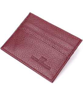 Практичный кард-кейс из натуральной кожи ST Leather 22446 Бордовый фото