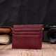 Практичный кард-кейс из натуральной кожи ST Leather 22446 Бордовый фото