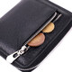 Женский кожаный кошелек на молнии с металлическим логотипом производителя ST Leather 19483 Черный фото