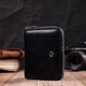 Женский кожаный кошелек на молнии с металлическим логотипом производителя ST Leather 19483 Черный фото