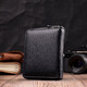 Портмоне для женщин на молнии в классическом цвете из натуральной кожи ST Leather 19488 Черный фото