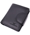 Надежный кошелек для женщин вертикального типа из натуральной кожи ST Leather 22451 Черный