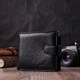 Отменный горизонтальный бумажник для мужчин из натуральной кожи ST Leather 22465 Черный фото