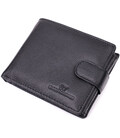 Интересный бумажник с блоком под документы из натуральной кожи ST Leather 22480 Черный