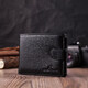 Интересный бумажник с блоком под документы из натуральной кожи ST Leather 22480 Черный фото