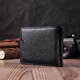 Интересный бумажник с блоком под документы из натуральной кожи ST Leather 22480 Черный фото