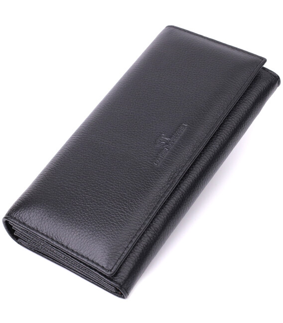 Зручний жіночий гаманець з натуральної шкіри ST Leather 22523 Чорний