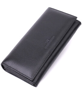 Удобный женский кошелек из натуральной кожи ST Leather 22523 Черный фото