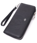 Кошелек-клатч универсальный на одно отделение из натуральной кожи ST Leather 22562 Черный