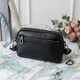 Прямоугольная женская сумка с карманами из натуральной кожи Vintage 22597 Черная фото