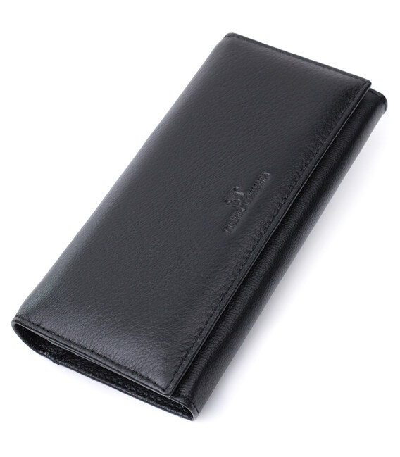 Женский классический кошелек из натуральной кожи ST Leather 22676 Черный фото