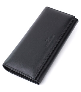 Женский классический кошелек из натуральной кожи ST Leather 22676 Черный фото