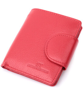 Вертикальный кошелек для ярких женщин из натуральной кожи ST Leather 22702 Красный фото