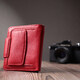 Вертикальный кошелек для ярких женщин из натуральной кожи ST Leather 22702 Красный фото