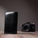Женский кошелек в три сложения из лакированной фактурной натуральной кожи ST Leather 22707 Черный фото