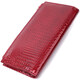 Лакированный яркий кошелек с фактурой под рептилию из натуральной кожи ST Leather 22715 Красный фото