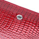Лакированный яркий кошелек с фактурой под рептилию из натуральной кожи ST Leather 22715 Красный фото