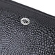 Лакированный тонкий кошелек с фактурой под рептилию из натуральной кожи ST Leather 22716 Черный фото