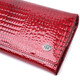 Лакированный женский кошелек с фактурой под рептилию из натуральной кожи ST Leather 22717 Красный фото