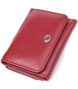 Компактний жіночий гаманець із натуральної шкіри ST Leather 23073 Бордовий
