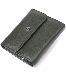 Женский кошелек среднего размера из натуральной кожи ST Leather 23074 Зеленый фото
