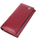 Практичний вертикальний гаманець із натуральної шкіри ST Leather 23085 Бордовий