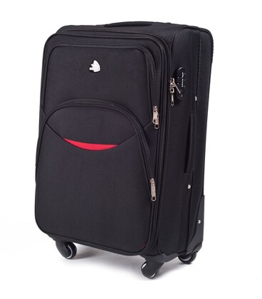 Валіза Wings 1708 маленька S чорна 4 колесна картинка, зображення, фото